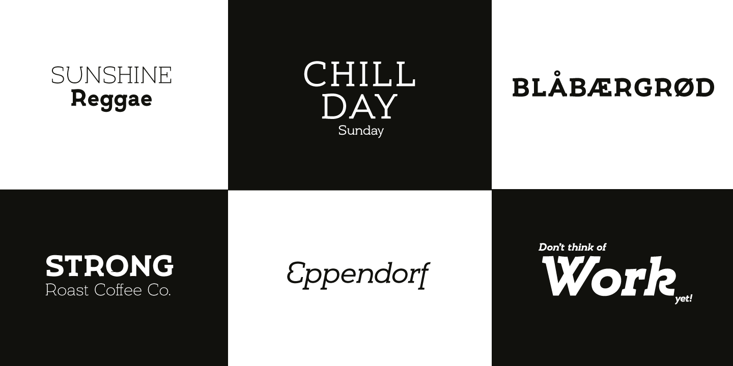 Example font Umba Slab Alt #11